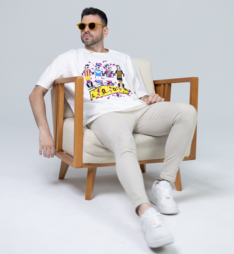 Camiseta Oversized Lego Player Off White