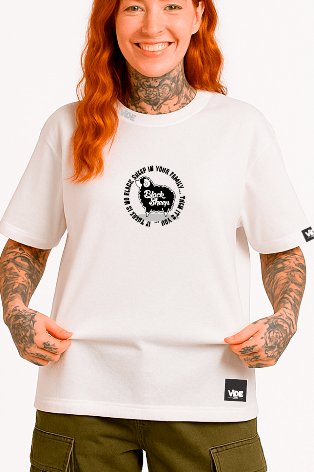 Camiseta Oversized Black Sheep Branco